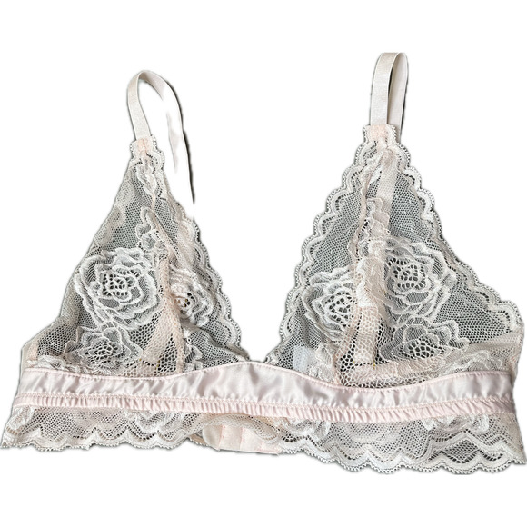 Felicity Hayward X Playful Promises delicate floral sheer lace bralette US 6 - Picture 1 of 5